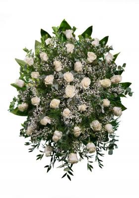 Smuteční kytice KR13 - převis - růže