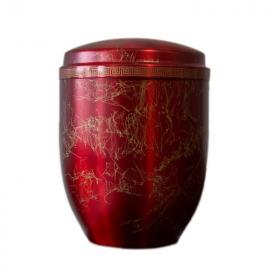 Urna Red Matte žíhaná zlatě